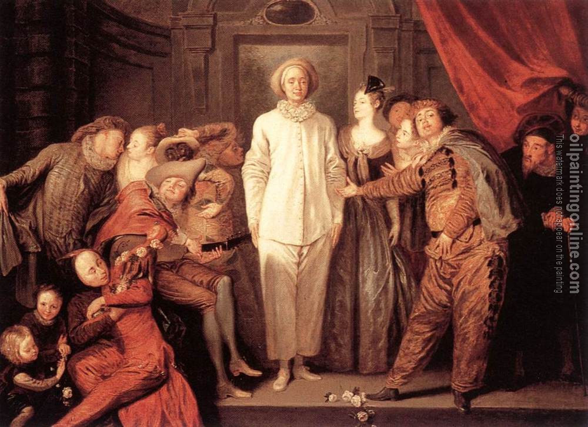 Watteau, Jean-Antoine - Italian Comedians